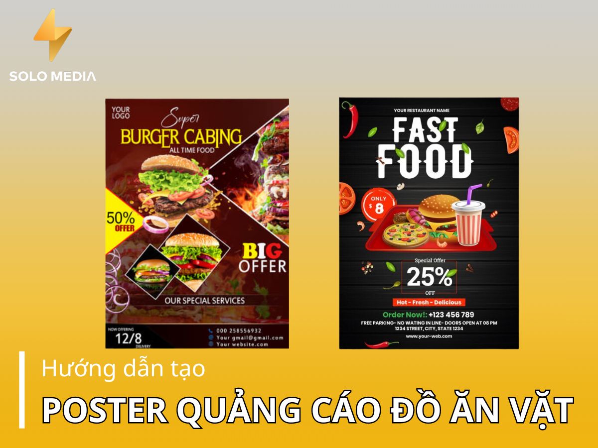 Hướng dẫn tạo poster quảng cáo đồ ăn vặt