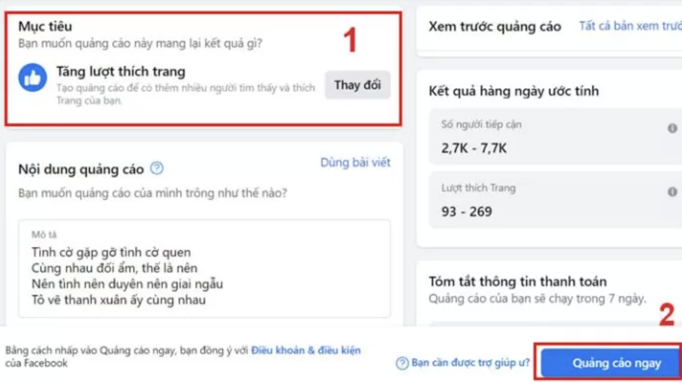 cách tạo tài khoản quảng cáo cá nhân