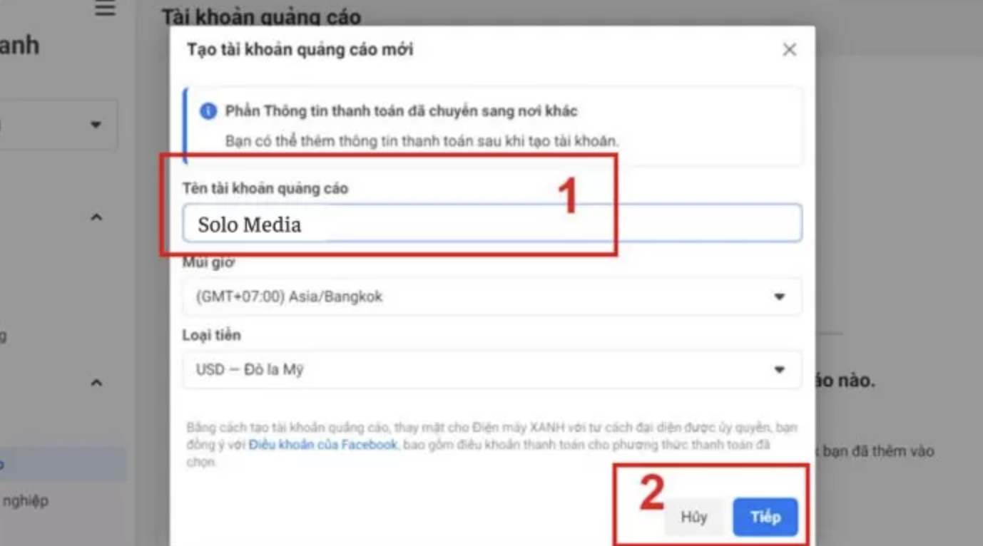 cách tạo tài khoản quảng cáo doanh nghiệp