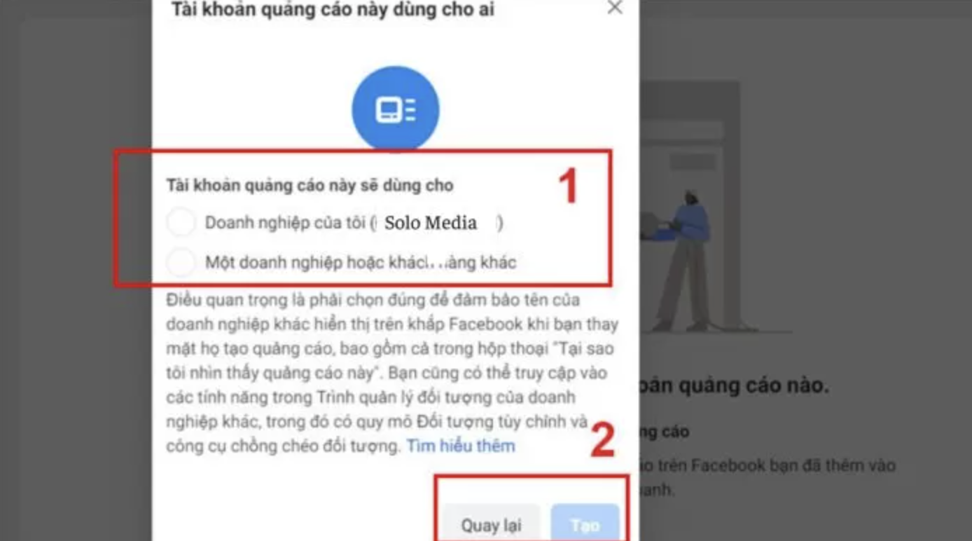 cách tạo tài khoản quảng cáo doanh nghiệp