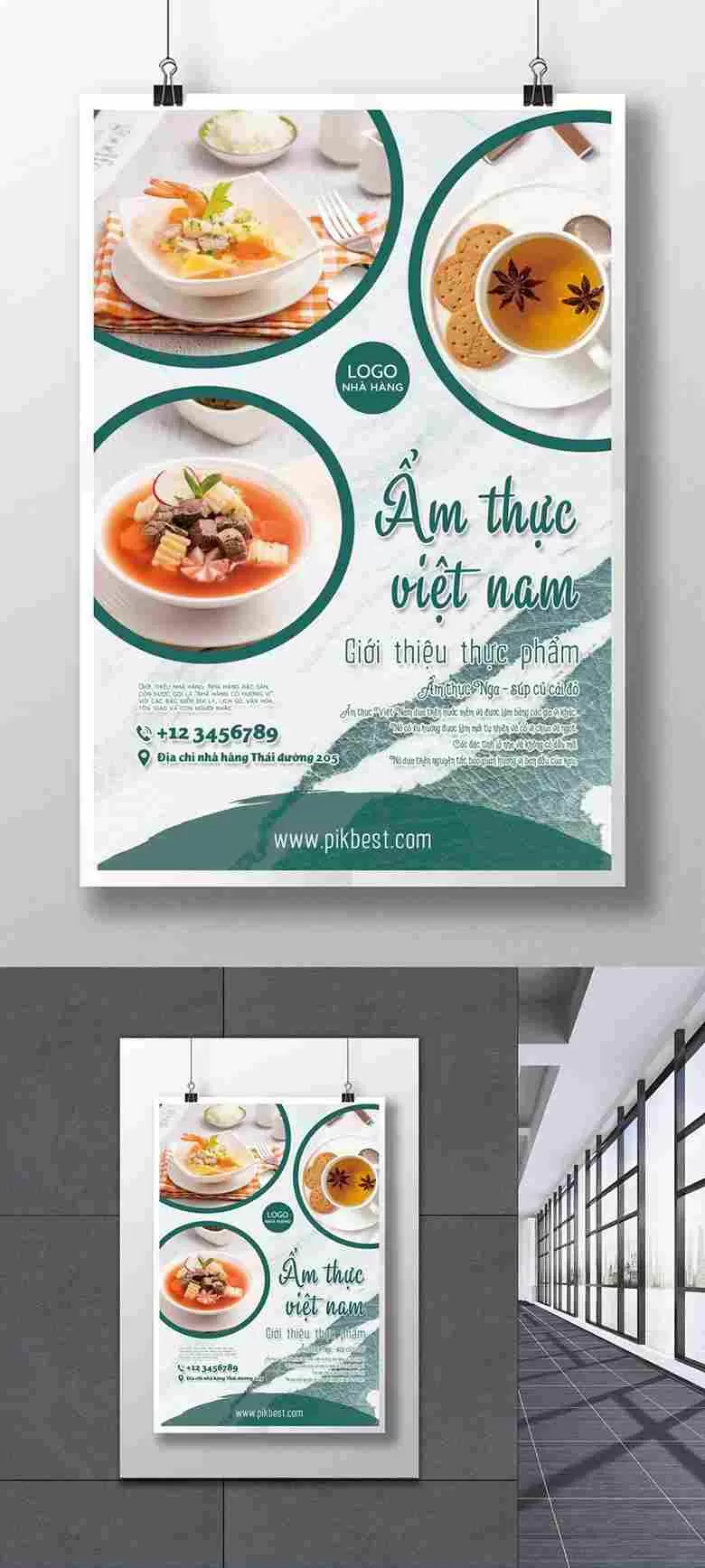 poster quang cao quan an solo media 