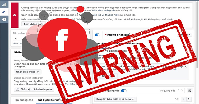 vi phạm chính sách quảng cáo của facebook